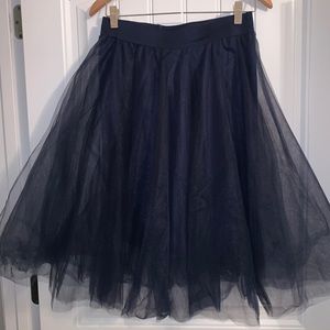 Navy Blue Tulle Skirt